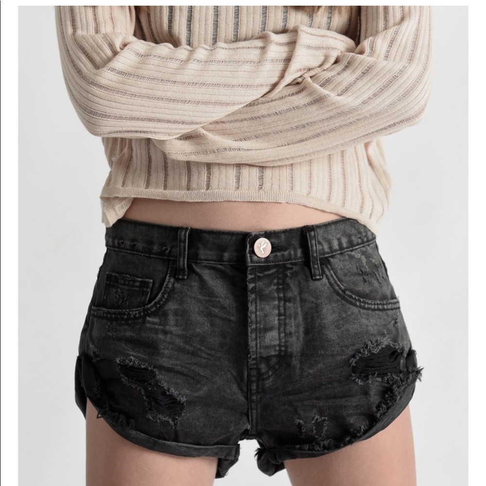 🖤ONE X ONETEASPOON BLACK SHORTS